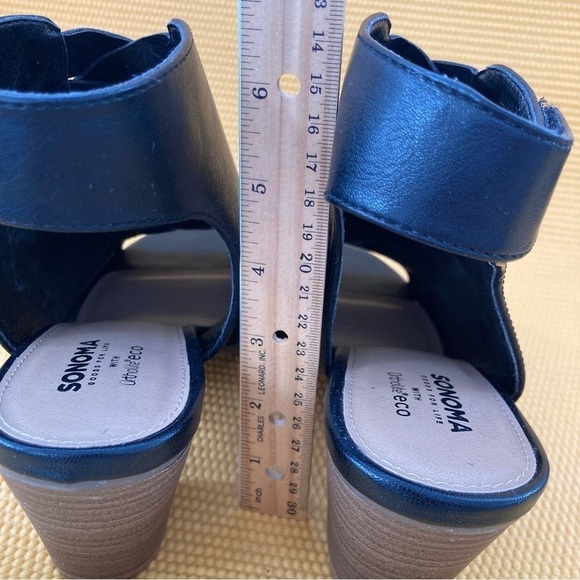 Sonoma Goods Women's Black Open Pointy Toe Heel Ankle Boots Size 9.5 m - Picture 6 of 10